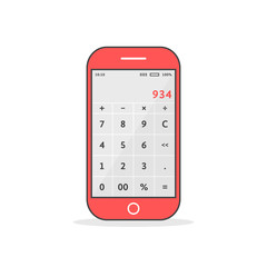 red phone with calculator app