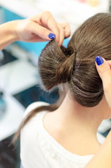 Fototapeta premium Senior woman in hair salon