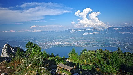 lac du bourget - vue du mont du chat / savoie