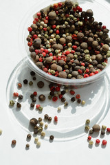 Color spice pepper on direct sunlight