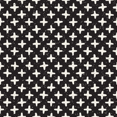 Fototapeta premium Seamless pattern with hand drawn lines. Abstract background with freehand brush strokes. Black and white texture. Ornament for wrapping paper.