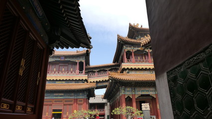 Traditionelle chinesische Tempelanlagen in Peking, China