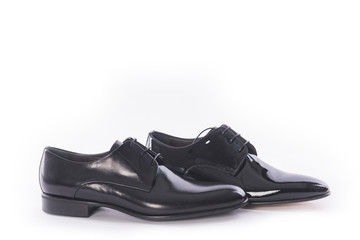 Men shoes collection - different color shoes on a white background