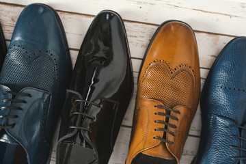 Men shoes collection - different models and colors