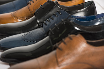 Obraz na płótnie Canvas Men shoes collection - different models and colors