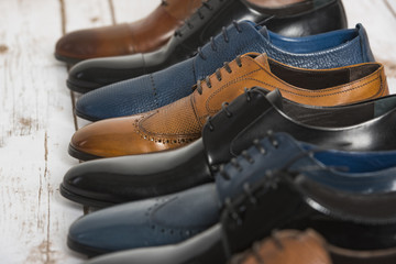 Men shoes collection - different models and colors