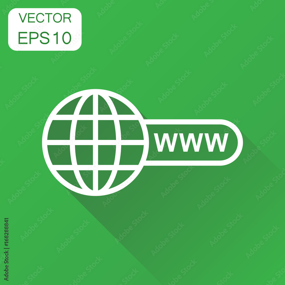 Poster go to web icon. business concept network internet search pictogram. vector illustration on green bac