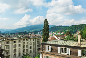 Top view of the city of Lucerne