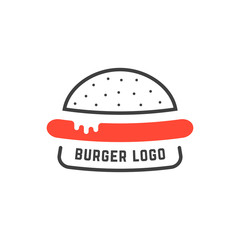 simple linear burger logo