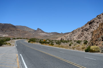 Empty road in Death Valley National Park, California, USA