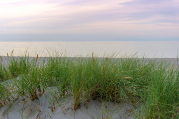 dunes and sunset, baltic sea