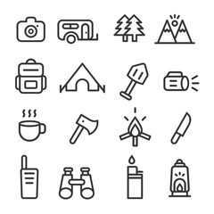 ADVENTURE LINE ICON SET