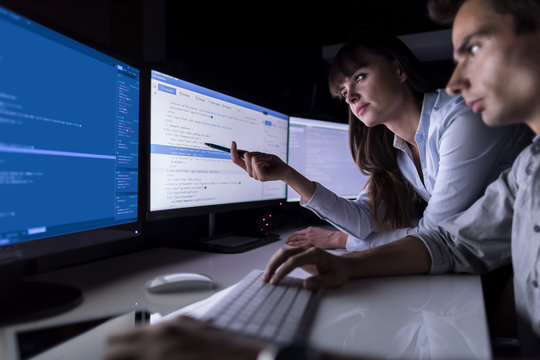 Website design. Developing programming and coding technologies.