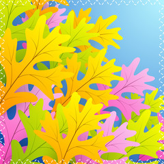 Fototapeta na wymiar Colorful Leaves Abstract Background