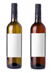 Wine bottle in glass bottle with blank label