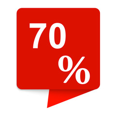 Square banner of discount sticker