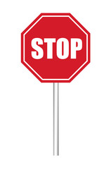 Stop Signboard Vector Design