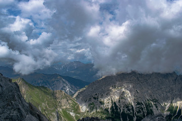 Clouds over the mountains
