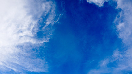 blue sky with white cloud.
