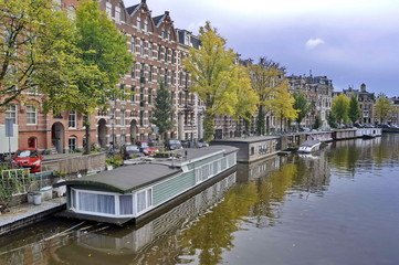 Naklejka premium Canals of Amsterdam, Netherlands