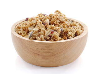 granola close up isolated on white background. - Powered by Adobe