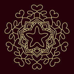 Ornate abstract color mandala element