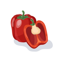 Red pepper cartoon vector illustration