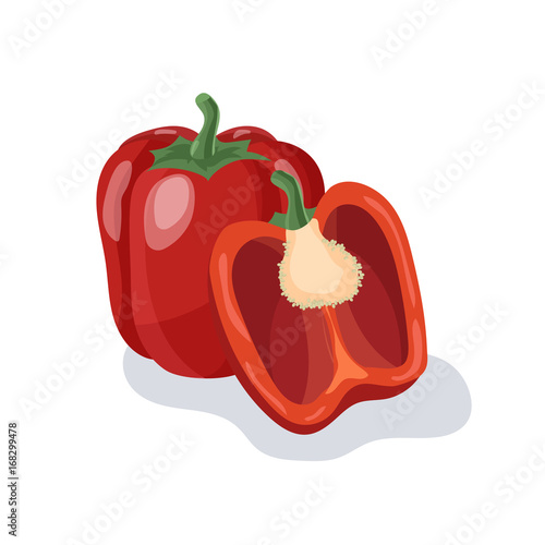 "Red pepper cartoon vector illustration" Stock image and royalty-free