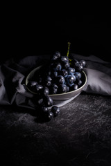 ripe grapes in bowl