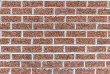 Newley laid red brick wall