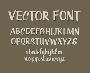 Handwritten alphabet letters vector. ABC for your design.