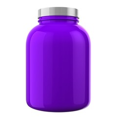 Violet Protien Bottle with White Cap