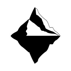 Iceberg vector icon isolated on white background. Ice berg vector icon. Iceberg vector eps clip art.