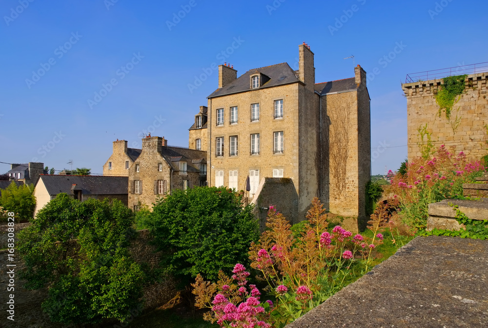 Sticker Stadt Dinan in der Bretagne, Frankreich - town Dinan in Brittany