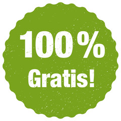 100% Gratis! Sticker - Vektor - grün