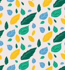 Obraz premium Abstract seamless pattern leaves