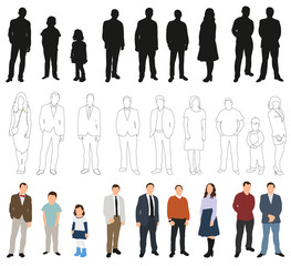  silhouette people collection