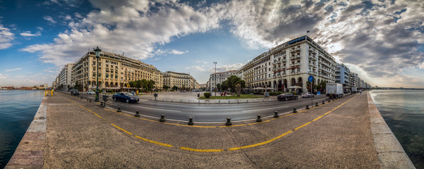 Thessaloniki, Fisheye Panorama, Aristotelous square