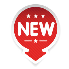 New label with arrow