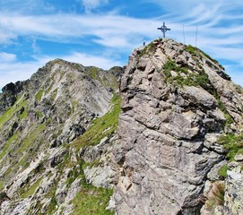 Fototapeta premium Klettersteig Gargellner Köpfe, Montafon