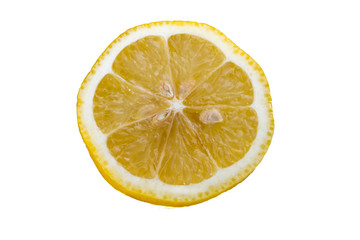 Lemon cut on isolated white background