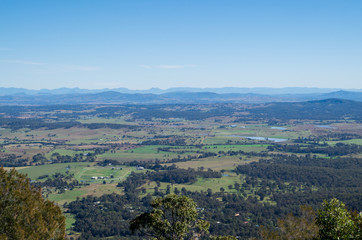Fototapeta na wymiar Scenic view from Mount Tamborine on the Gold Coast.