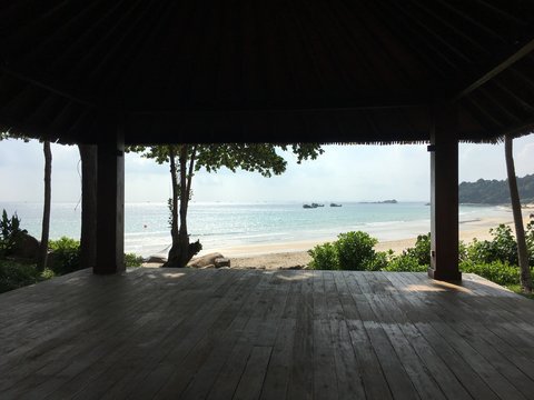 Beach View From A Palapa