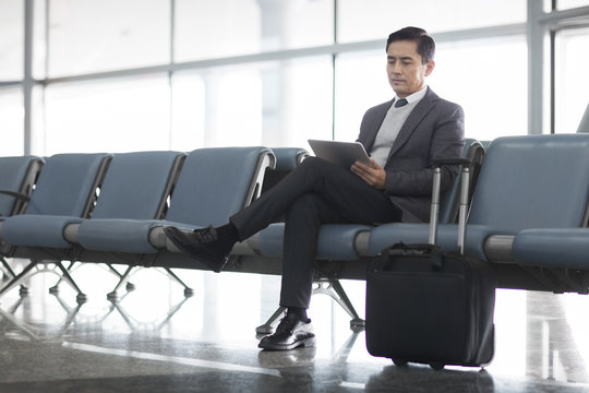 Businessman waiting in airport