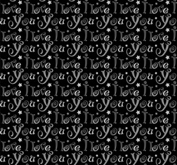 I love you. Abstract background with text. Gift wrapping paper, vector image