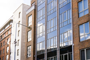 Traditional antique city building in Dublin Ireland