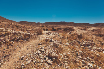 Desert Road with dune and mountains in background