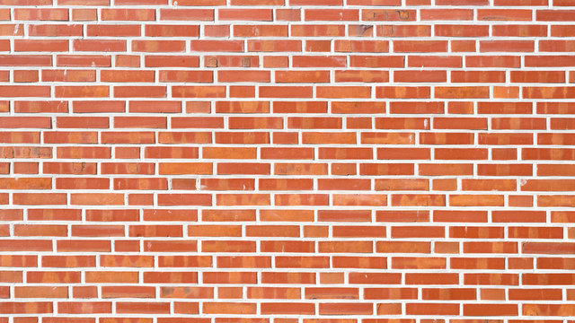 Red brick wall background or texture