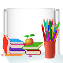School set on white background.