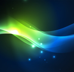 Illuminated neon waves